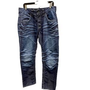 Jack’ denim, 34-32 , loose fit . Blue